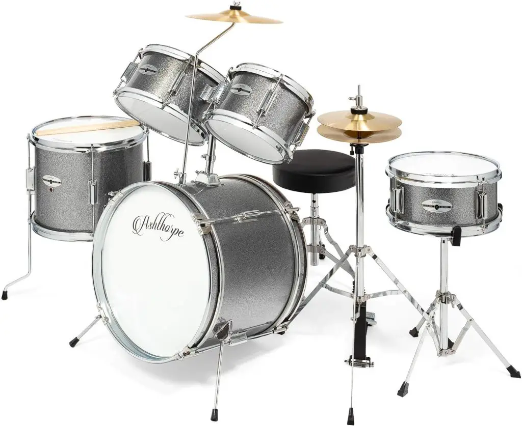 Ashthorpe 5-Piece Complete Junior Drum Set 